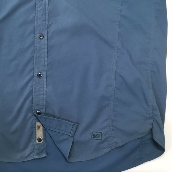 REI Vented Men's XL Shirt Short Sleeve Button Fishing Blue Green Hiking Outdoor - Picture 9 of 10